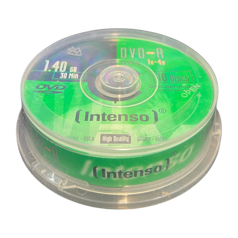 Intenso-DVD-R 8 cm 1,4 GB 4x (10 Stuks in Cakebox) (Nieuw)
