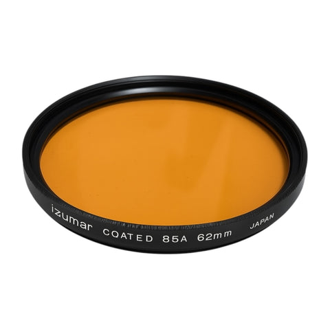 Izumar 62 mm 85A kleurconversiefilter van daglicht naar tungsten, oranje filterglas met opdruk Coated 85A 62mm