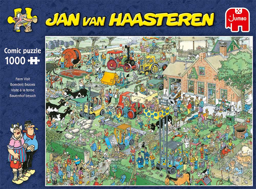 Jan van Haasteren-Boerderij Bezoek - 1000 Stukjes - Puzzel (Compleet) Tweedehands