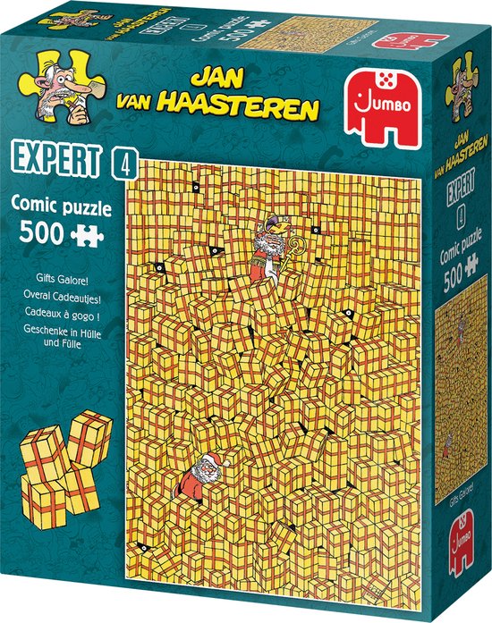 Jan van Haasteren-Expert 4 - Overal Cadeautjes - 500 Stukjes - Puzzel (Nieuw)