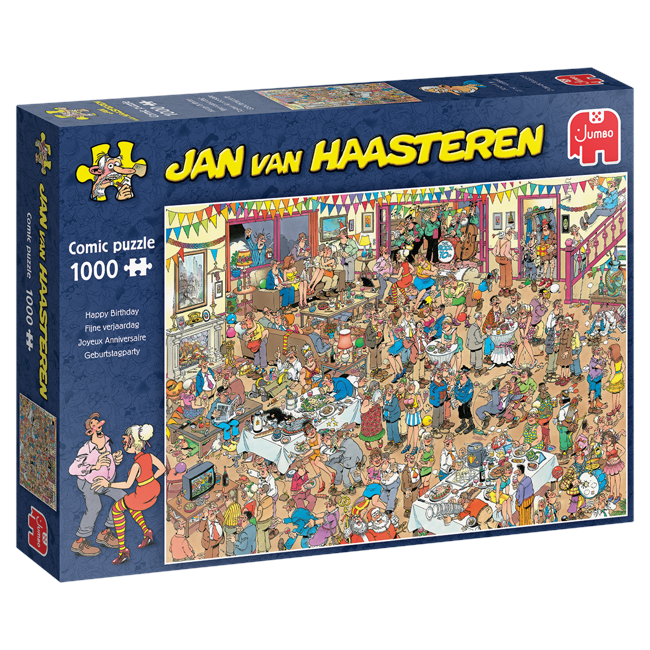 Jan van Haasteren-Happy Birthday - 1000 Stukjes - Puzzel (Compleet) Tweedehands