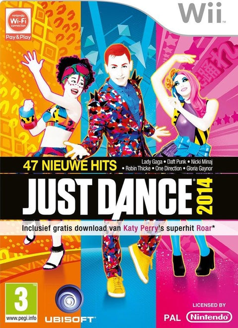 Nintendo Wii Just Dance 2014, doos voorkant met Nederlandse tekst 47 nieuwe hits, tweedehands