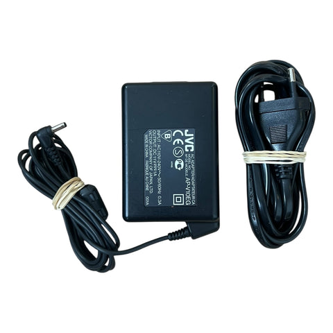 JVC AP-V10EG adapter voor BN-V10U en BN-V12U, zwarte netadapter met DC-kabel en los netsnoer, tweedehands