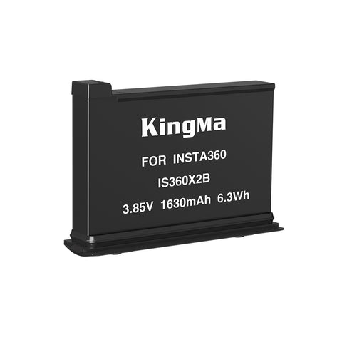 KingMa accu voor Insta360 One X2, type IS360X2B, zwart, voorkant met label