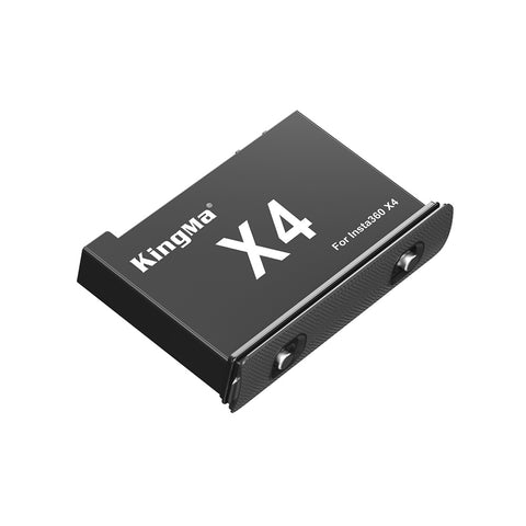 KingMa accu voor Insta360 X4 2500mAh, zwart, accu schuin van boven met opschrift X4