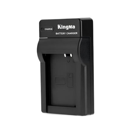 KingMa USB-lader voor Canon NB-10L, zwart, voorkant met leeg laadvak
