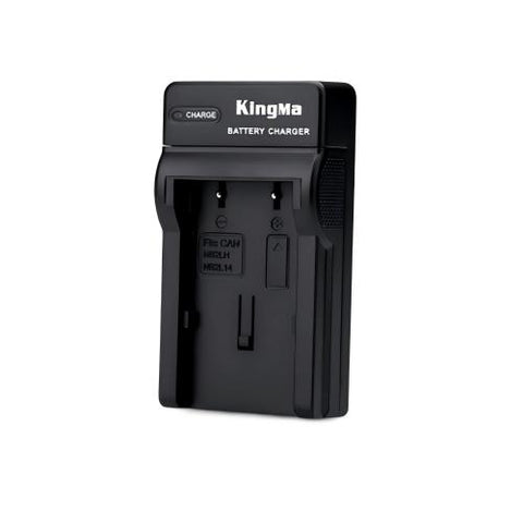 KingMa USB-lader voor Canon NB-2LH, zwart, voorkant met leeg laadvak