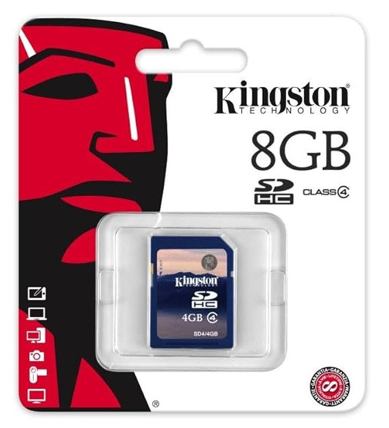 Kingston-Class 4 SDHC Flash Memory Card SD4/8GB (Nieuw)