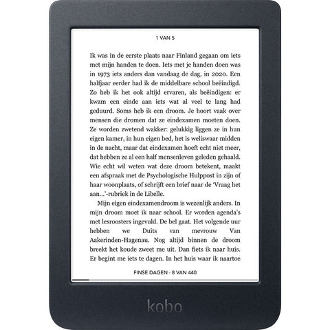 Kobo-Nia 6" eReader - 8 GB - Zwart (Nieuw)