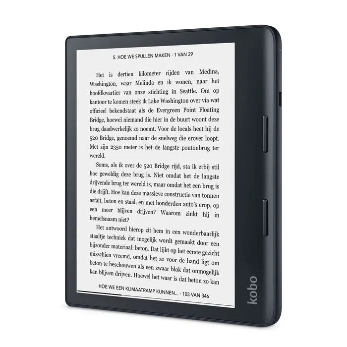 Kobo-Sage E-reader 8" Inch - Zwart (In doos) Tweedehands