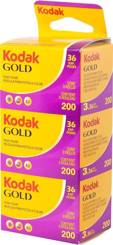 Kodak-Kodak Gold 200 iso 3-PAK (35mm Roll Film, 36 Exposures) (Expired) Tweedehands