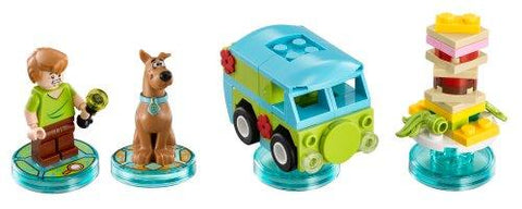 LEGO Dimensions 71206 Team Pack Scooby-Doo, Shaggy, Scooby-Doo, Mystery Machine en Scooby Snack op toy tags