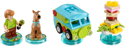 LEGO Dimensions 71206 Team Pack Scooby-Doo, Shaggy, Scooby-Doo, Mystery Machine en Scooby Snack op toy tags