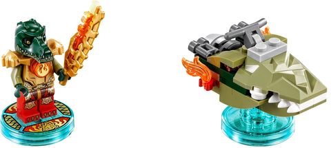 LEGO Dimensions 71223 Fun Pack Legends of Chima, Cragger en Swamp Skimmer op toy tags, tweedehands