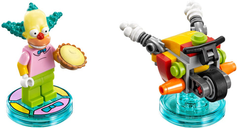 LEGO Dimensions 71227 Fun Pack The Simpsons, Krusty the Clown en Clown Bike op toy tags, tweedehands