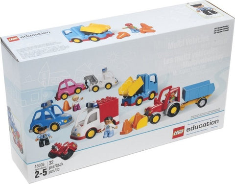 LEGO Education 45006 Duplo Multi Vehicles, doos voorkant met voertuigen en poppetjes