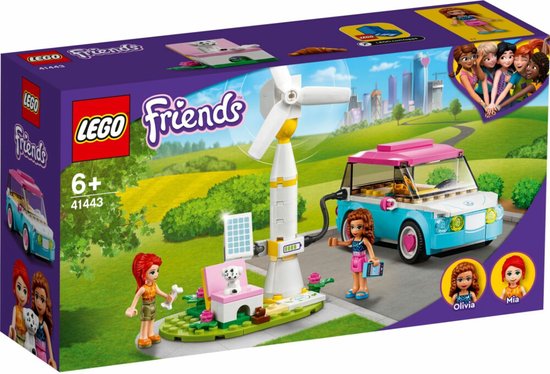 LEGO-Friends Olivia's Elektrische Auto - 41443 (Nieuw)