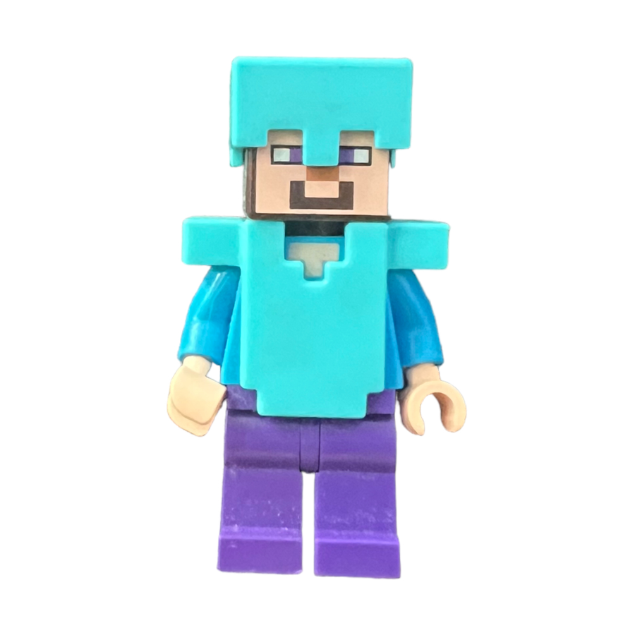 LEGO-Steve met Diamond Armor Minifigure Tweedehands