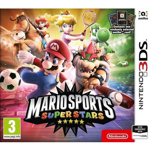 Nintendo 3DS Mario Sports Superstars van Nintendo, doos voorkant met Mario, Bowser en Peach, tweedehands