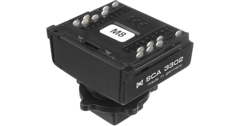 Metz SCA 3302 M8 TTL-adapter voor Minolta AF, Dynax en Maxxum, zwart, met label M8