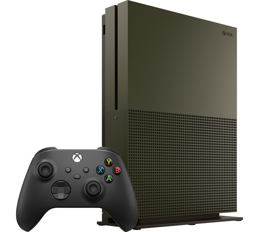 Microsoft-Xbox One S - 1 TB Console - Groen/Military Green (Incl. zwarte controller) Tweedehands