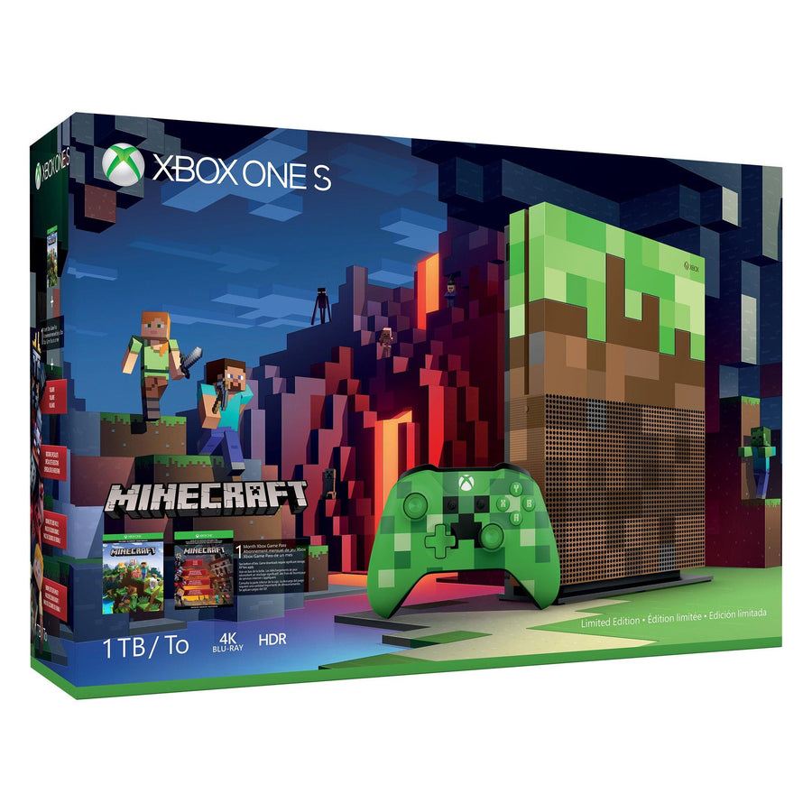 Microsoft-Xbox One S - 1 TB Console - Minecraft Special Edition Tweedehands