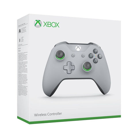 Microsoft-Xbox One S Draadloze Controller - Grijs & Groen (Nieuw)