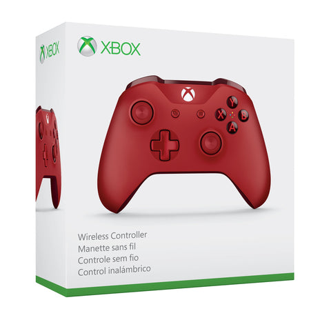 Microsoft-Xbox One S Draadloze Controller - Rood (Nieuw)