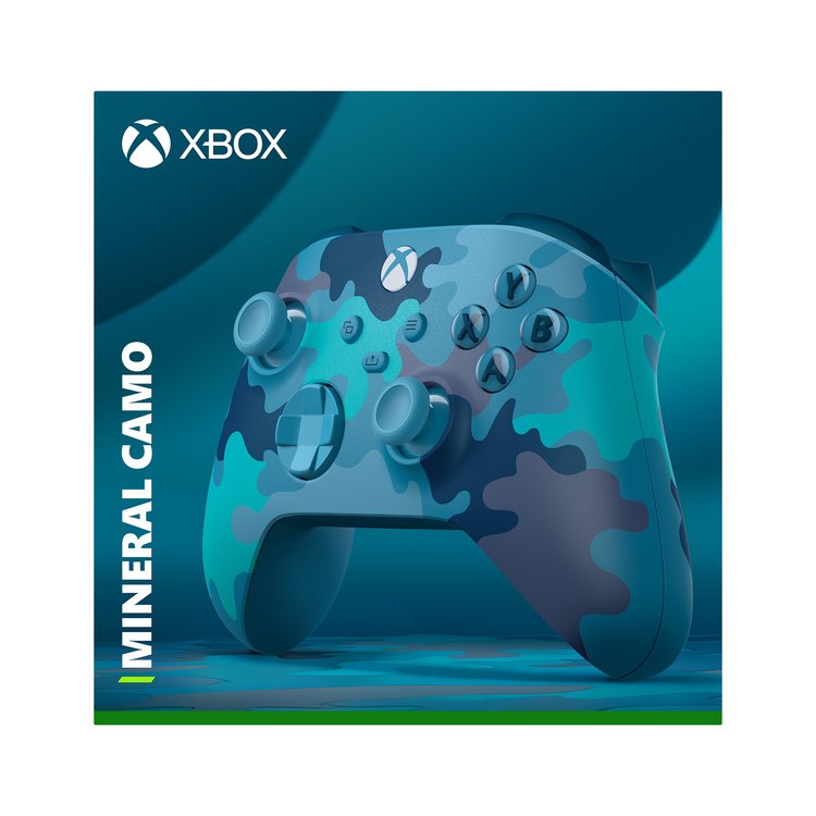 Microsoft-Xbox One / Series X Draadloze Controller - Miniral Camo / Blauw (Nieuw)