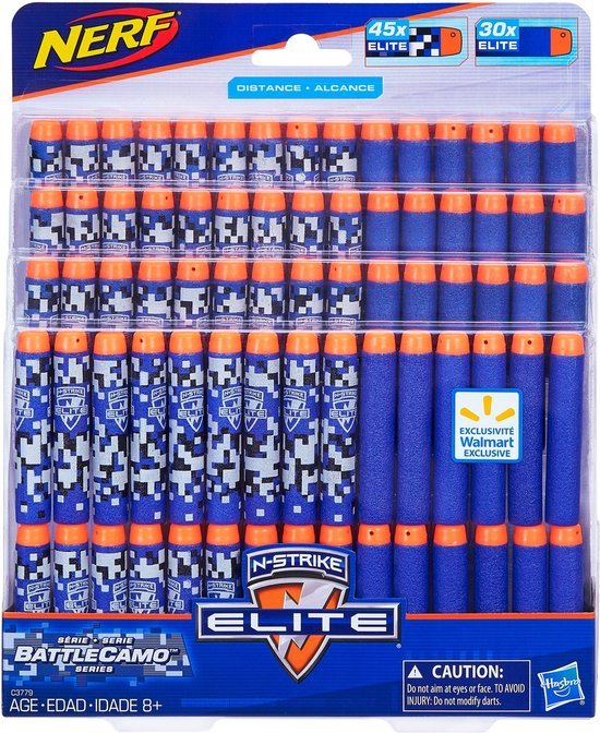 Nerf 75 N - Strike Elite BattleCamo Distance Pijltjes (Nieuw)
