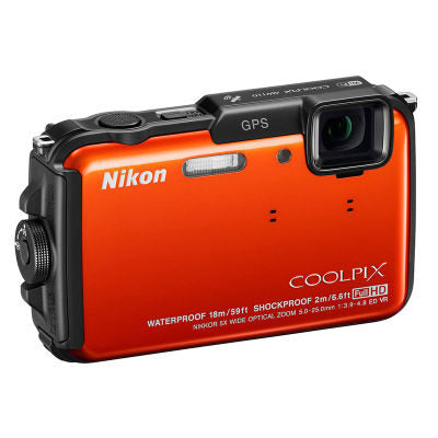 Nikon-Coolpix AW110 Waterdichte Digitale Compact Camera - Oranje Tweedehands