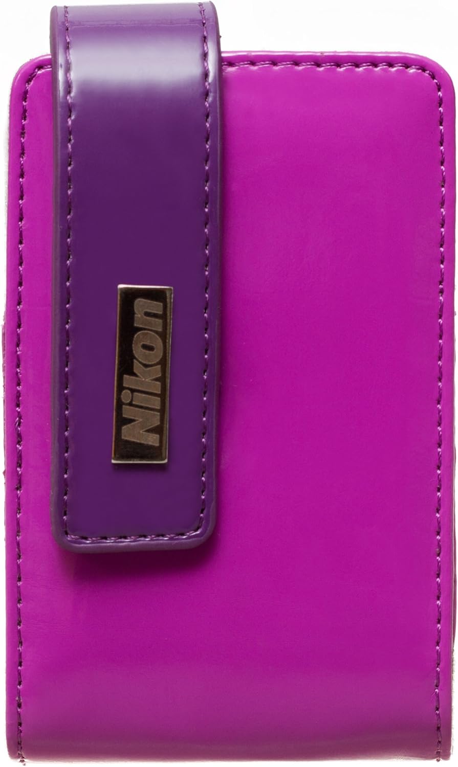 Nikon-Coolpix CS‑S30 Compact Leren Case - Paars-tweedehands