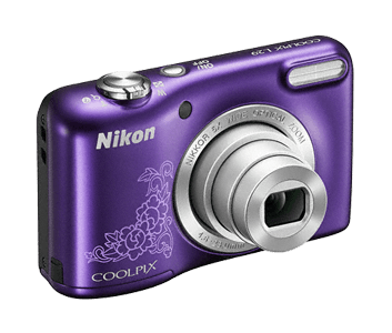 Nikon-Coolpix L29 Digitale Compact Camera - Paars/Lineart Tweedehands