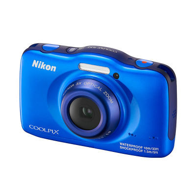 Nikon-Coolpix S32 Waterdichte Digitale Compact Camera - Blauw (In doos) Tweedehands