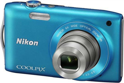 Nikon-Coolpix S3300 Digitale Compact Camera - Blauw (In doos) Tweedehands