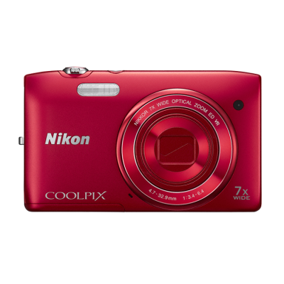 Nikon-Coolpix S3500 Digitale Compact Camera - Rood (In doos) Tweedehands