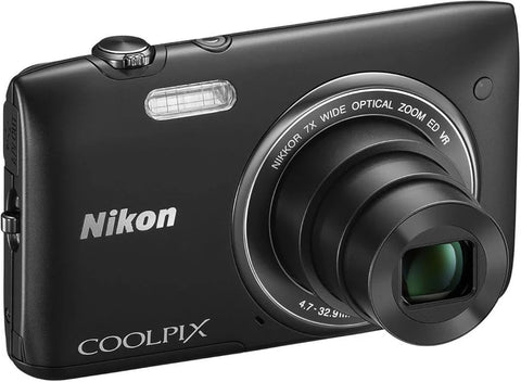 Nikon-Coolpix S3500 Digitale Compact Camera - Zwart (In doos) Tweedehands