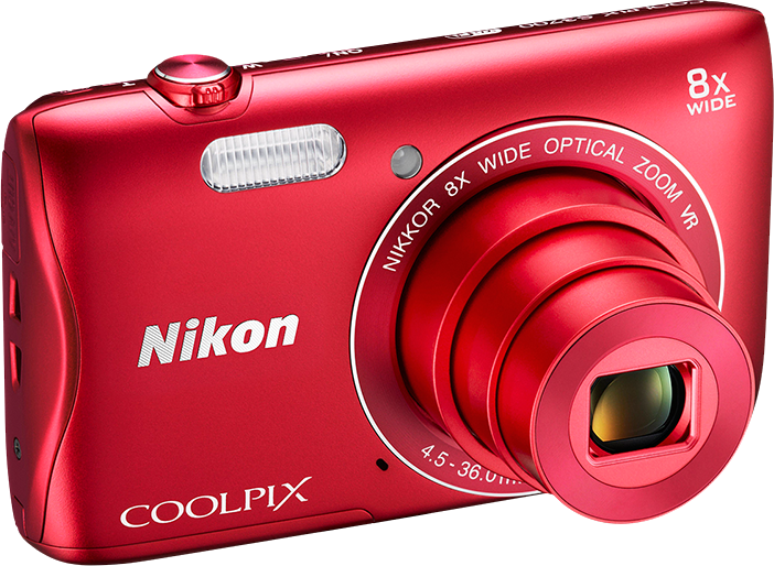 Nikon-Coolpix S3700 Digitale Compact Camera - Rood Tweedehands