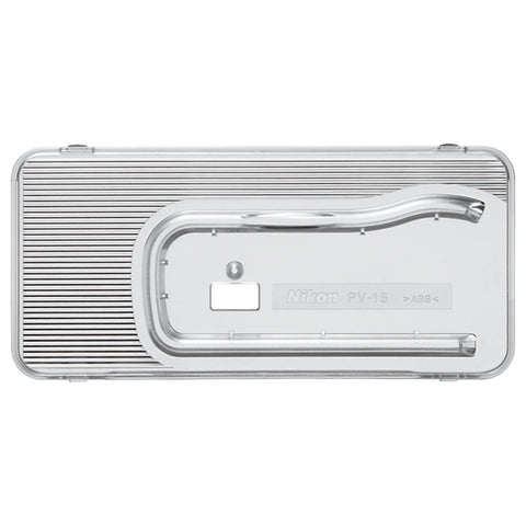 Nikon PV-15 dock insert, zilverkleurig inzetstuk met Nikon PV-15-opdruk, tweedehands