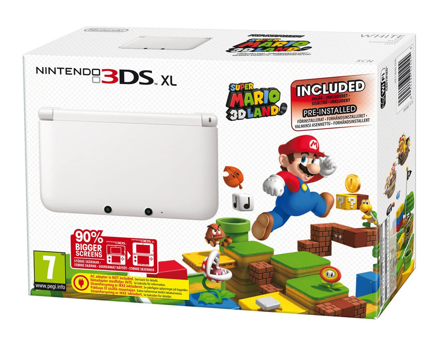 Nintendo-3DS XL Console - Wit + Super Mario 3D Land (In doos) Tweedehands