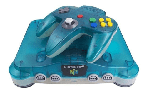 Nintendo-N64 Console - Ice Blue Clear / Blauw Tweedehands