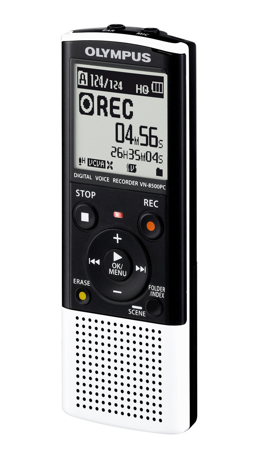 Olympus-VN-8500PC Digital Voice Recorder - Wit/Zwart Tweedehands