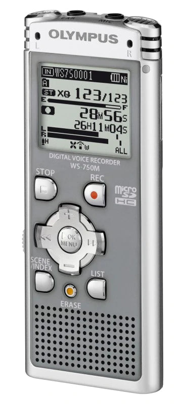 Olympus-WS-750M Digital Voice Recorder - Zilver (Nieuw)