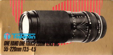 Panagor-55–220mm F/3.5–4.5 One-Touch Macro voor Asahi K / Pentax K (Nieuw)