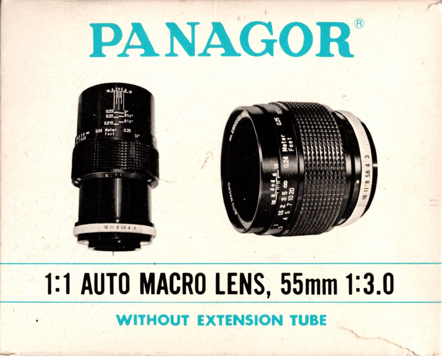 Panagor-Panagor 1:1 Auto Macro Lens 55mm f/3.0 voor Minolta MD (Nieuw)