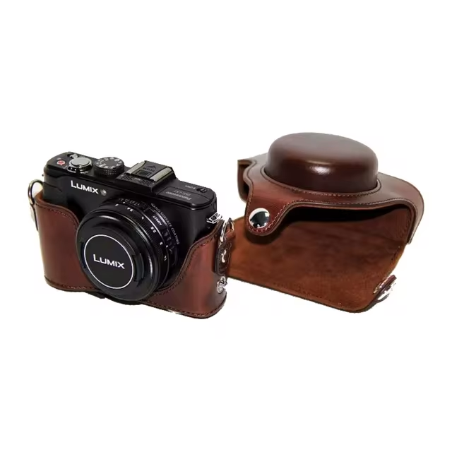 Panasonic-Leren Case voor Lumix DMC LX5 LX7 LX3 - Bruin Tweedehands