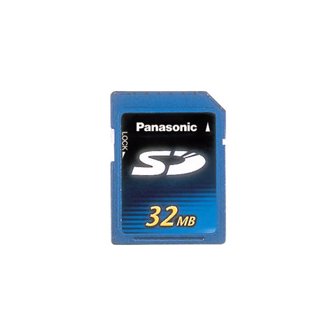 Panasonic RP-SD032B SD Memory Card 32MB - Blauw, voorkant