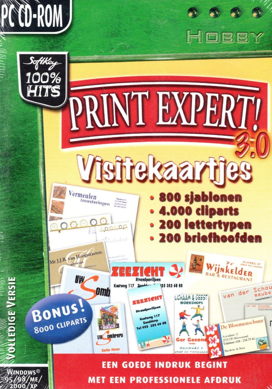 PC-Print Expert! 3.0: Visitekaartjes (Geseald)