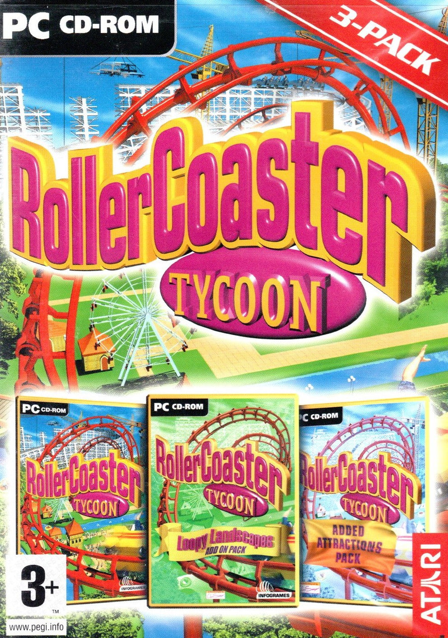 PC-Rollercoaster Tycoon 3-pack (Geseald)