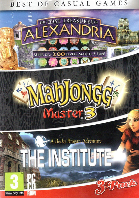 PC-The Lost Treasures of Alexandria + Mahjongg Master 3 + The Instritute (Geseald)